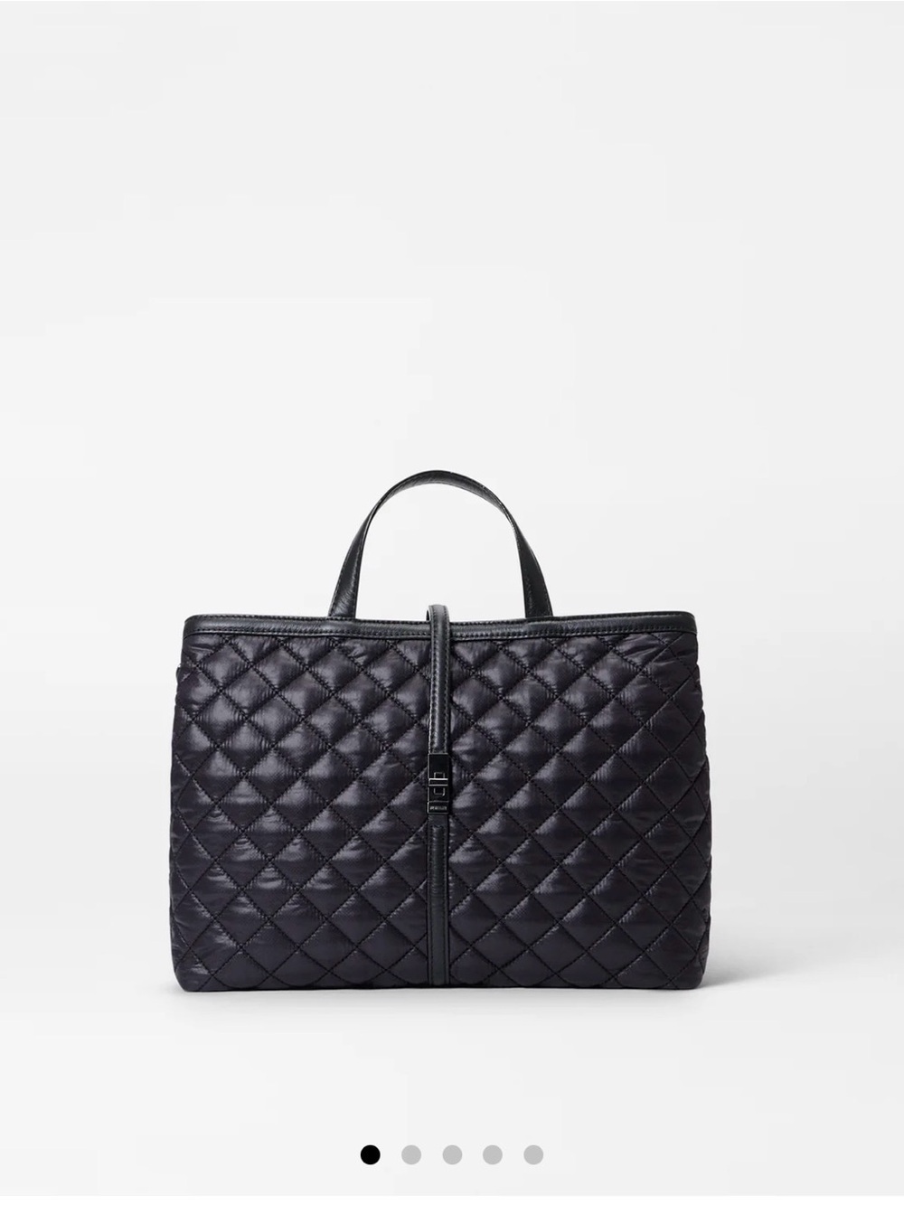 MZ Wallace Quilted Top-Handle Tote in Black